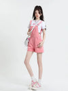 Salopette Short Rose Kawaii