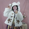 Manteau Kawaii Blanc Fourrure