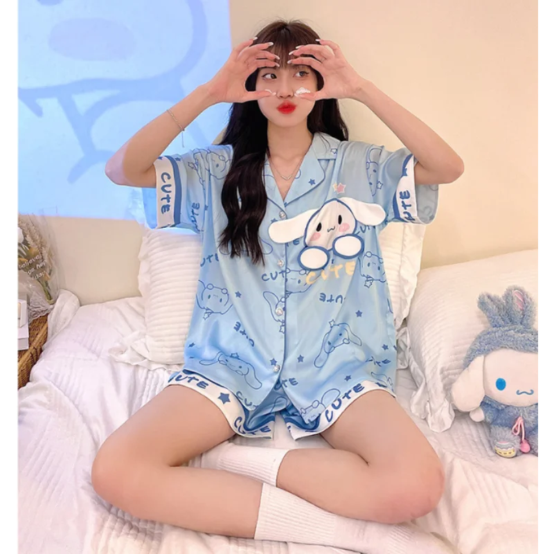 Pyjama Short Bleu Kawaii