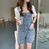 Salopette Short en Jean Kawaii