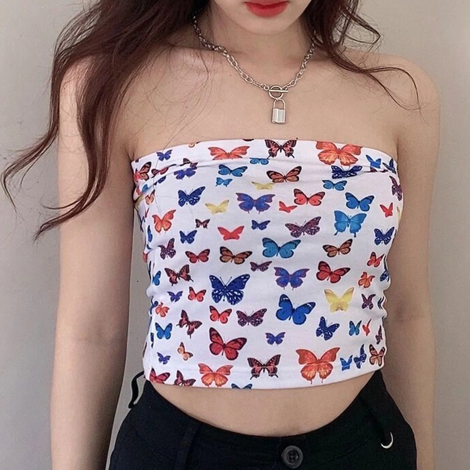 Crop Top Bustier Papillon