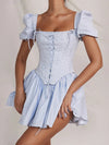 Robe Kawaii Corset Bleu