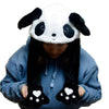 Chapeau - Casquette - Bonnet Kawaii Children Adult Short Plush Cute 3D Cartoon Panda Animal Hat with Moving Ears Double Airbag Paws Warm Earflap Cap Party Props