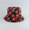Chapeau - Casquette - Bonnet Kawaii Cute Strawberry Printed Fisherman Hat Women Men Summer Foldable Panama Bucket Hat Reversible Fishing Cap Bob Chapeau Sun Hat