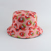 Chapeau - Casquette - Bonnet Kawaii Cute Strawberry Printed Fisherman Hat Women Men Summer Foldable Panama Bucket Hat Reversible Fishing Cap Bob Chapeau Sun Hat