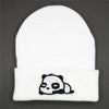 Chapeau - Casquette - Bonnet Kawaii LDSLYJR Cotton panda animal embroidery Thicken knitted hat winter warm hat Skullies cap beanie hat for men and women 385