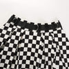 Jupe Kawaii damier noir et blanc