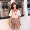 T-Shirt écolière japonais fraise