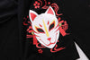 T-Shirt japonais tête de chat en noir