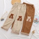 Pantalon Velours Kawaii