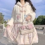 Manteau Kawaii Blanc Fourrure