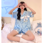 Pyjama Short Bleu Kawaii