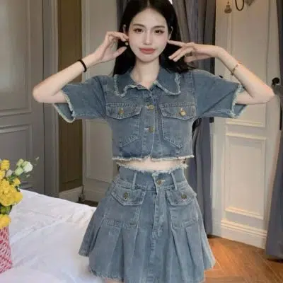 Ensemble Jupe Kawaii Denim