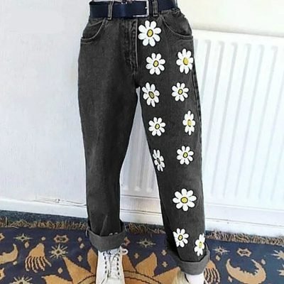 Jean Floral Kawaii