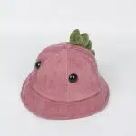 Chapeau - Casquette - Bonnet Kawaii 2019 new corduroy Cute dinosaur Bucket Hat Fisherman Hat outdoor travel hat Sun Cap Hats for Children boys and girls 01