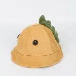 Chapeau - Casquette - Bonnet Kawaii 2019 new corduroy Cute dinosaur Bucket Hat Fisherman Hat outdoor travel hat Sun Cap Hats for Children boys and girls 01