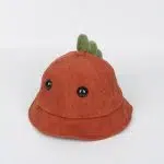 Chapeau - Casquette - Bonnet Kawaii 2019 new corduroy Cute dinosaur Bucket Hat Fisherman Hat outdoor travel hat Sun Cap Hats for Children boys and girls 01