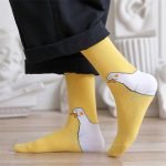 Chaussette Kawaii duck animal print cartoon cute socks woman calcetines kawaii harajuku skarpetki mujer meia calcetas divertidos happy white funny