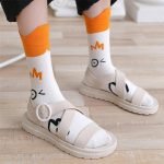 Chaussette Kawaii duck animal print cartoon cute socks woman calcetines kawaii harajuku skarpetki mujer meia calcetas divertidos happy white funny