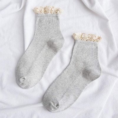 Chaussette Kawaii lace frilly ruffle socks kawaii cute korean style women cotton woman calcetines de la mujer kobieta skarpety meia chaussette