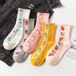 Chaussette Kawaii strawberry comida cute socks woman harajuku calcetines kawaii women skarpetki kobieta skarpety meias mulher mujer chaussette