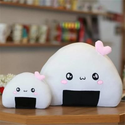 Cute Plush Mini Rice Ball Pillow Kawaii Soft Japanese Sushi Cushion Stuffed Plush Toy Cute Ball The Second Element Dumpling Doll