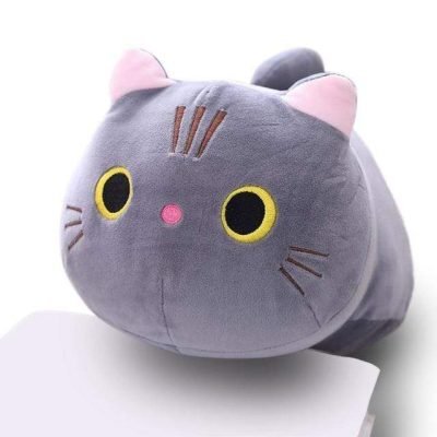 Peluche Kawaii Chat Gris Chartreux