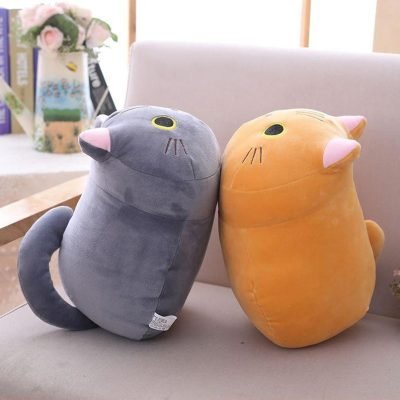 Peluche Kawaii Chat Gris Chartreux