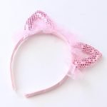 Serre Tête Novelty Kids Cat Ears mesh Headband Sequins hair head hoop band accessories cute Girl Hairband princess Crown Tiara Headwear 1pc